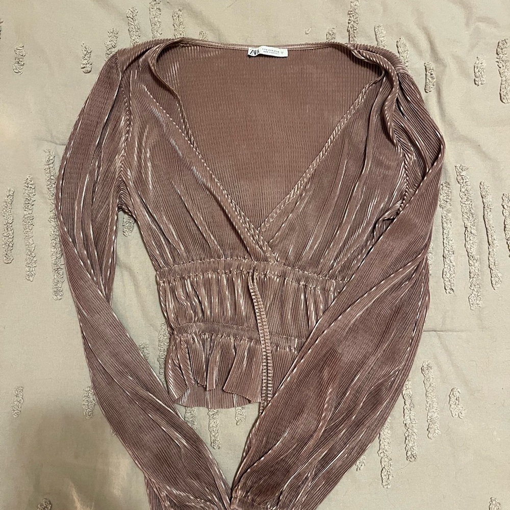 Women's Brown Long Sleeve Top